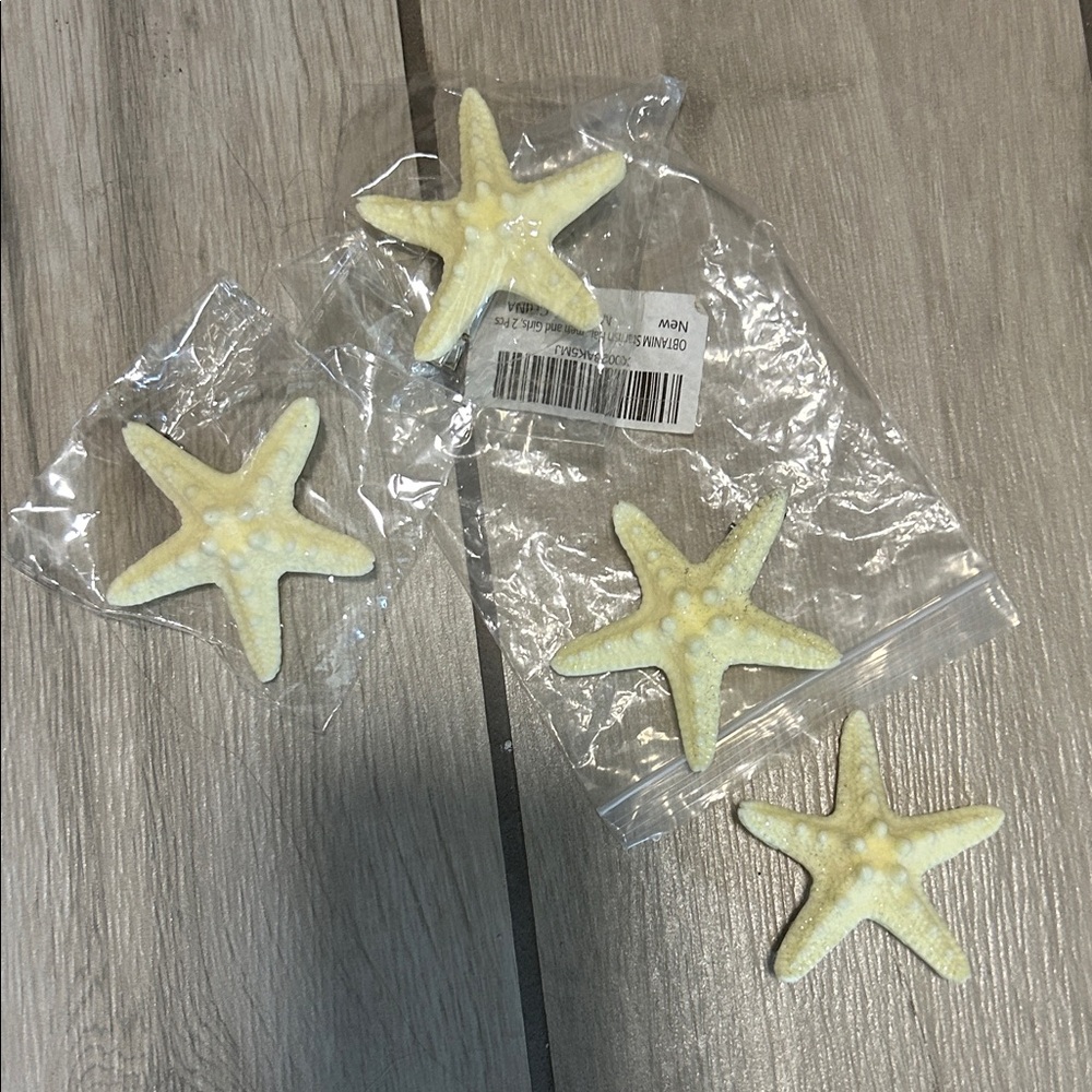 Elegant Cream Starfish Hair Clips pack of 4